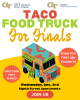 Flyer for the taco food truck for the John H. Martinson Honors Program on December 3rd, 2025. 