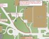 image of map with logistics for drainage project near the Ferst Center and the Smithgall Building