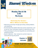 Ad for the 3/9 Alumni Wisdom Series virtual panel