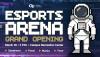 pixelated esports grand opening graphics