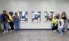 Students with display of zines