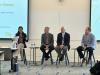 Moderator Elaine Johns (Vantage Point Solutions and EnerVision) with Panelists Wayne Gossage (Jefferson Energy Cooperative), Michael Goodroe (Sawnee EMC) and Jeremy Nelms (Flint Energies)