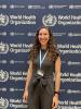 Becky Blyer at the World Health Organization meeting in Geneva