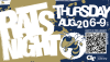 Rats Night 2026 main graphic with title, Buzz icon, QR code to Library website and Library logo