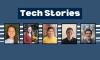 Headshots of 5 students under the words "Tech Stories."