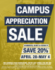 Bookstore Campus Appreciation Sale