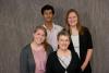 Friont Row (L to R): Anna Smoak and Patti Parker, undergraduate program manager. Back Row (L to R): Animesh Garg and Chelsea Sanders.