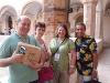 Museo della Carta e Filligrana director Giorgio Pellegrini and his wife with Juan Chevere and Virginia Howell