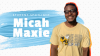 colorful graphic with Micah's headshot and text reading "student spotlight Micah Maxie"