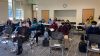 Group shot of the audience at the HSOC undergraduate research symposium including students and professors