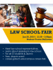 Flyer of students attending the GT Law School Fair