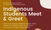 Flyer for the Office of Student Diversity Programs's event Indigenous Students Meet and Greet on March 24, 2020.