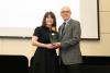 A photo of Karen Head receiving Class of 1934 Outstanding Service Award