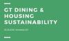 Flyer for Serve-Learn-Sustain and Students Organizing for Sustainability's event GT Dining and Housing Sustainability on March 25, 2020.