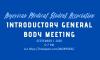 Flyer for the American Medical Student Association's Introductory General Body Meeting. Held Sept. 1, 2020 at 7 p.m.