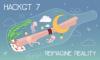 Flyer for HackGT 7: Reimagine Reality. Held Oct. 16-18, 2020.