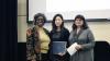 Ivan Allen College of Liberal Arts Dean Jacqueline Royster, master's student Alice Hong, and Professor Carol Colatrella.