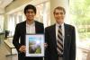 ISyE fourth-year Arjun Patra, winner of the Institute of Industrial and Systems Engineers Excellence in Leadership Award, with Associate Chair for Undergraduate Studies Chen Zhou