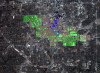 Image of a land cover map of Atlanta from a satellite image with labeling.