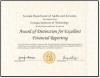Award of Distinction for Excellent Financial Reporting