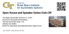 Mini flyer graphic with the details for the BBISS Open House and Speaker Series Kickoff event.