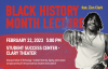 2023 Black History Month Lecture featuring Zion Clark, Wednesday, February 22 at 5 pm in the Bill Moore Student Success Center, Clary Theater