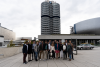 Students visiting the BMW factory in Munich, Germany. 