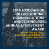 Image of Tech Tower with text that reads, "2019 Association for Educational Communications and Technology Annual Achievement Award - Winner: Georgia Tech's Commission on Creating the Next in Education