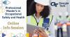 Woman in safety vest looking at tablet, Georgia Tech Professional Education Professional Master's in Occupational Safety and Health Online Info Session