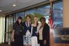 (from left to right) Jenna Jordan, Alice Favero, Zara Albright, and Jacqueline Royster at the 2017 Faculty and Staff Luncheon