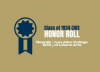 Class of 1934 CIOS Honor Roll text with ribbon graphic on gold background