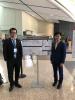 Fei Wang (left) and Shaojie (Kyle) Xu at the Qualcomm Innovation Fellowship Competition.