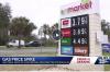Video thumbnail style image of gas station price sign during the early days of the Ukraine/Russia war.