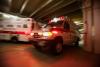 Ambulance leaving health care facility