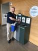 President Cabrera Sorts Recycling in Clough Commons