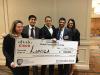 Robert Mannino and Prateek Mittal holding their $100,000 Cisco check. 