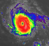infrared satellite image of Hurricane Irma