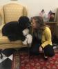 Lois Johnson gets a kiss from Bo, the First Dog