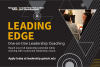 Advertisement for students to apply for the Leading Edge program.