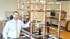 Dr. Holzinger with Helmholtz cage