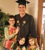 Mars Berwanger celebrates graduation with current electrical engineering major Anna Harrison and his nieces Britain and Haleah (from left to right).