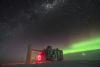 IceCube Observatory at night