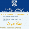 A representative from the Middlebury Institute of International Studies will be visiting to discuss graduate programs in International security (nonproliferation, counterterrorism, cybersecurity), Environmental Policy, International Development, and Linguistics.