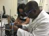 Fred Okoh (right) and Tanya Mason at the Hatzell lab