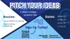 Pitch Your idea dates and sign up qr code