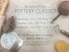 Paper & Clay July Pottery Classes on 7/12,7/18, 7/26.