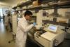 Barbosa working in the lab