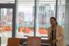 Kaye Husbands Fealing speaking to students