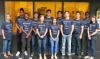 Undergraduate students from the NSF REU in Nanotechnology at the Marcus Nanotechnology Building on August the 2nd, 2018.