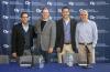 ECE Professor Muhannad Bakir, Todd Younkin of SRC, with Roland Sperlich of Texas Instruments and Fernando Mujica of Apple Inc.